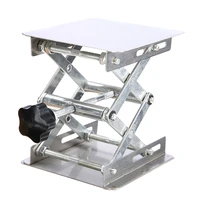 1pcs laboratory lifting platform stand rack scissor jack bench lifter table lab 100x100mm stainless steel lifting platform
