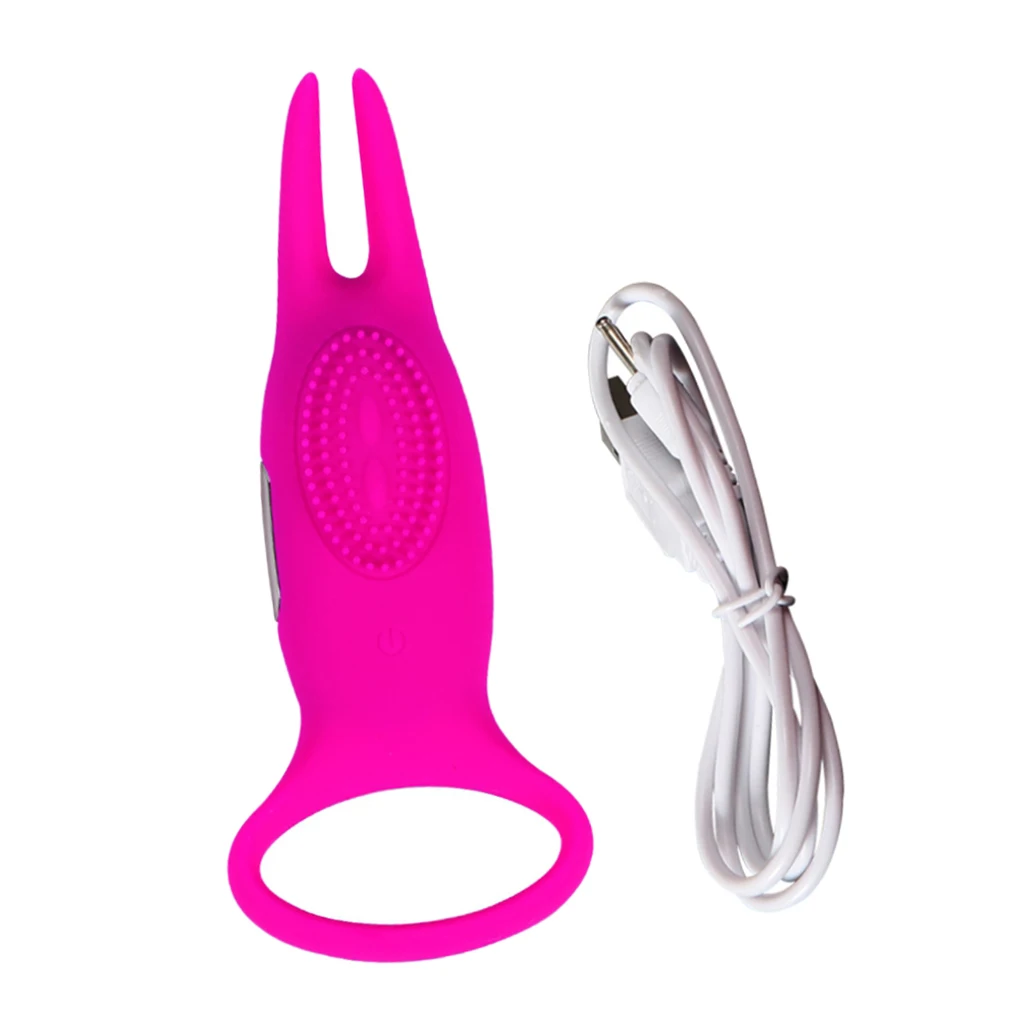 Waterproof Silicone Male Peni s Vibrating Ring Sleeve with Rabbit Ears Delay Ejaculation Vibrator Massager for Couples | Красота и