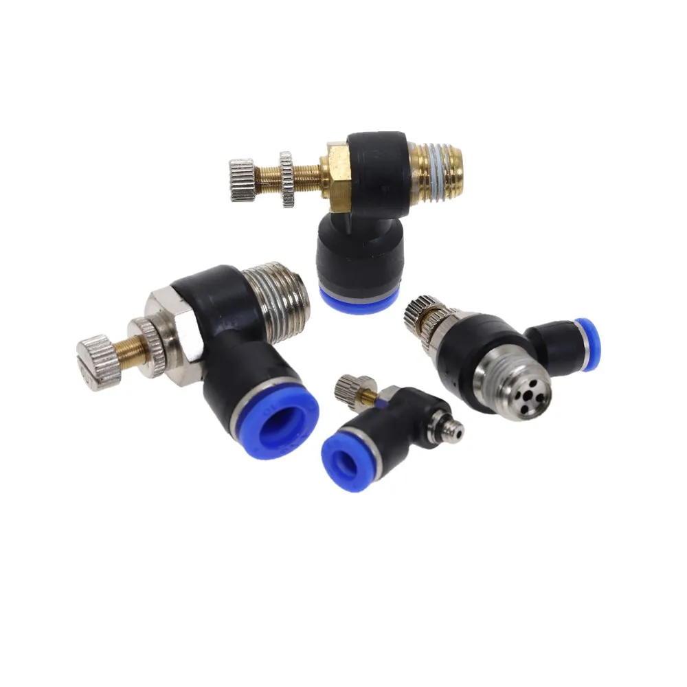 5 шт. пневматический регулятор скорости быстроразъемный регулирующий клапан SL4 6 8