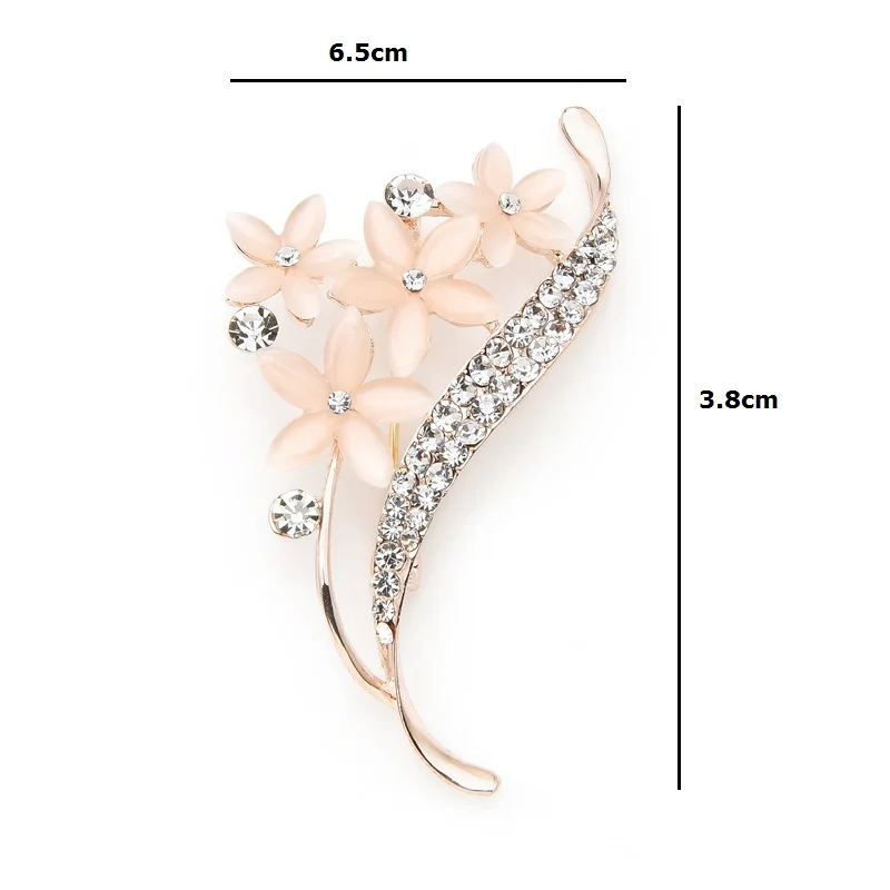 Wuli & baby стразы маленькие броши в виде цветка женские металлические опаловые цветы