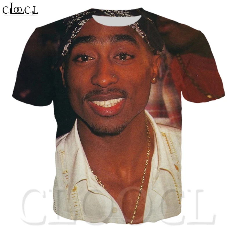 Футболка Tupac с 3D принтом в стиле рапера Повседневная футболка для мужчин и женщин
