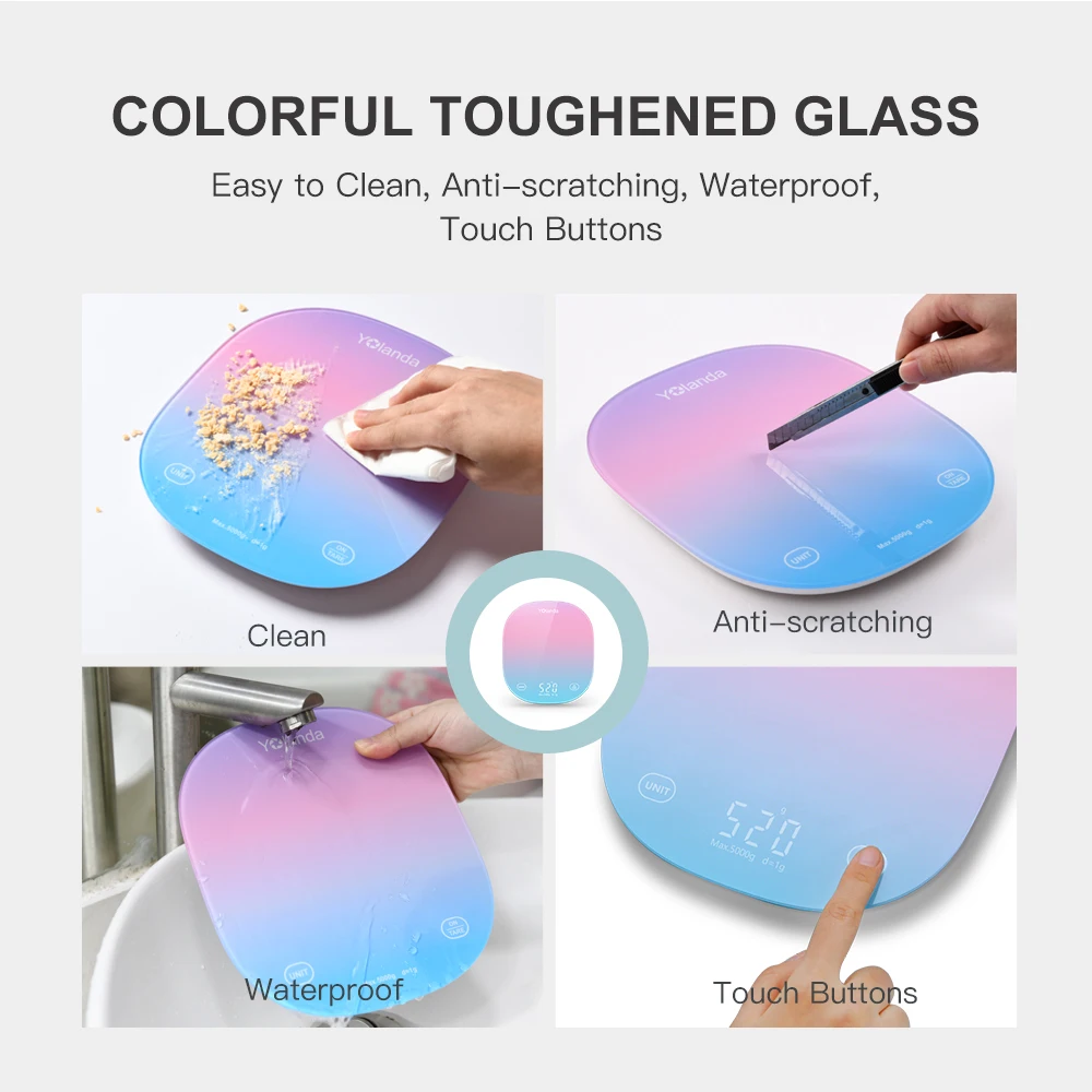 Электронные весы с приложением умный кухонный прибор для взвешивания пищи Bluetooth 5