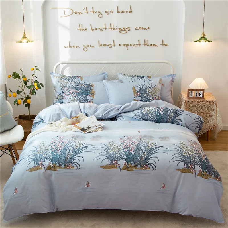 

Durable Microfiber 1 Bed Sheet Queen, 2 Pillow Shams And 1 Duvet Cover, King, Twin, Full Size, Bedding Set 4 In 1