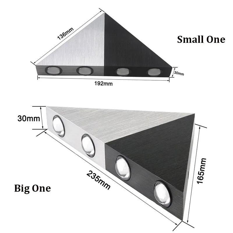 

Bedroom Decoration Wall Light 3/5/9W Cross-border LED Triangular Corridor Lamp RGB KTV Background LED Wall Lamps for Living Room