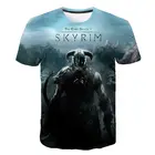 2020 The Elder Scrolls V SKYRIM 3D футболки для мужчин и женщин Летняя модная футболка с коротким рукавом крутая футболка Skyrim повседневная одежда