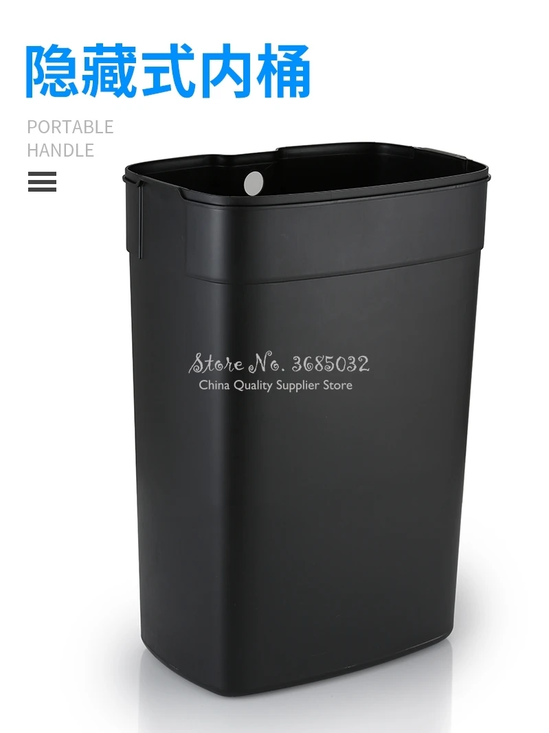 Вместительная мусорная корзина из нержавеющей стали объемом 50 л для дома кухни и