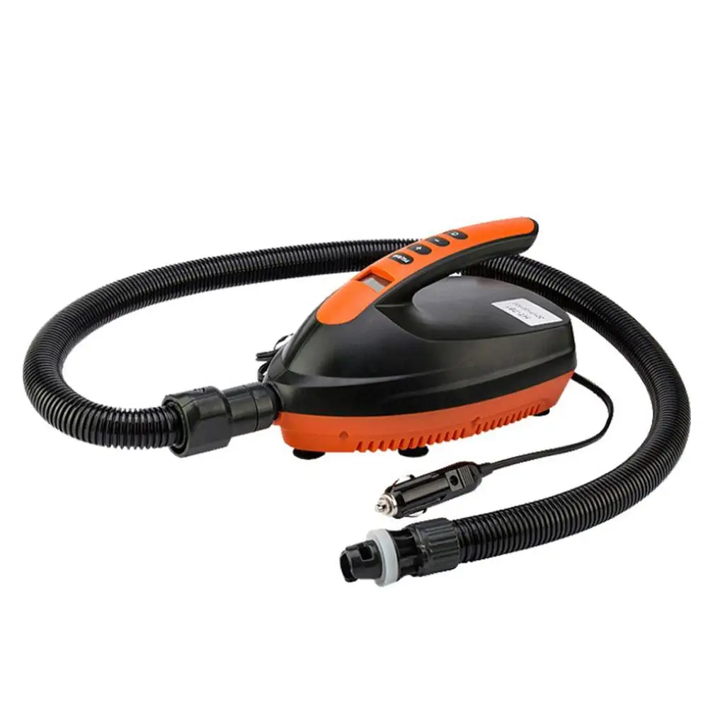 Прочный портативный воздушный насос 12 В цифровой электрический ЖК экран лодка