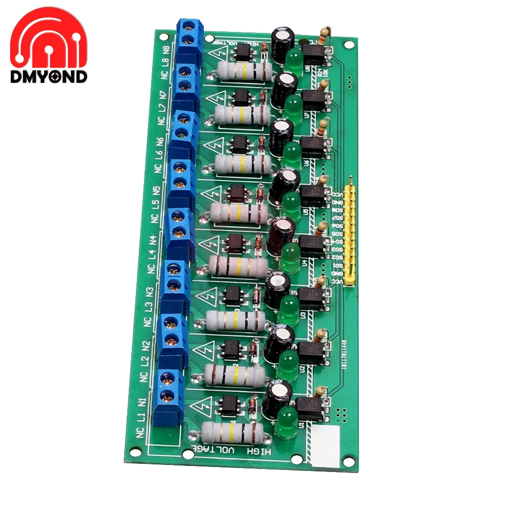 3 в 5 В фотомуфта изоляция напряжение тестовая плата 8 каналов переменного тока 220