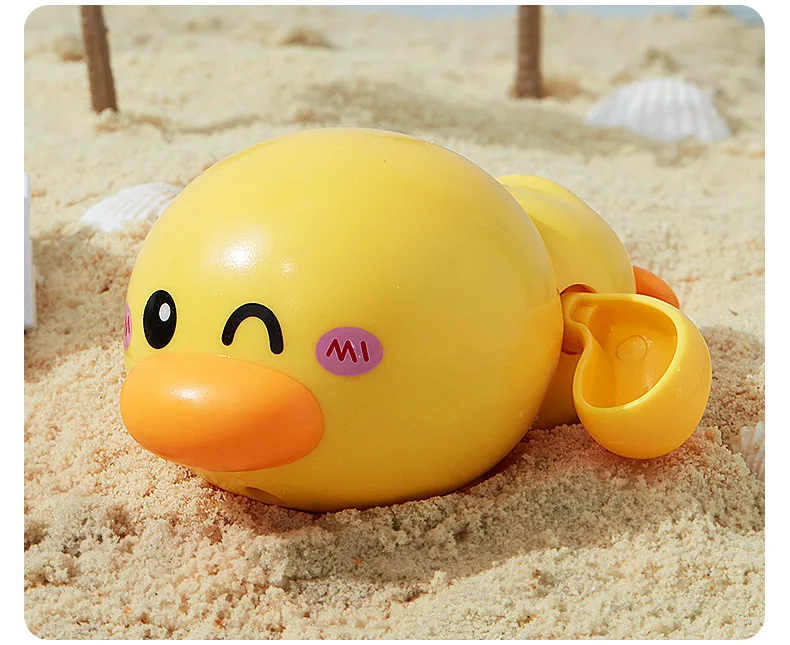 

Bathroom Bathtub Baby Toys Cute Little Funny Duck Clockwork Rowing Summer Swimming Toy Childrens Gift