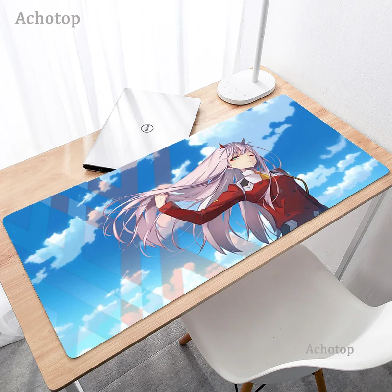 anime zero two mouse pad darling in the franxx laptop play kawaii mousepad pc gamer large mouse pad sexy girl keyboards desk mat free global shipping