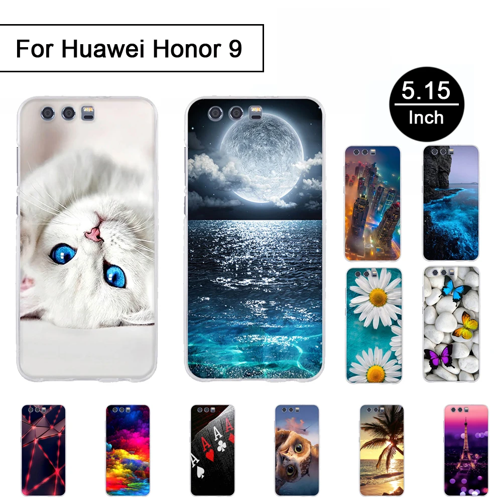 Чехол-накладка для Huawei Honor 9 силикон 5 15 дюйма | Мобильные телефоны и аксессуары