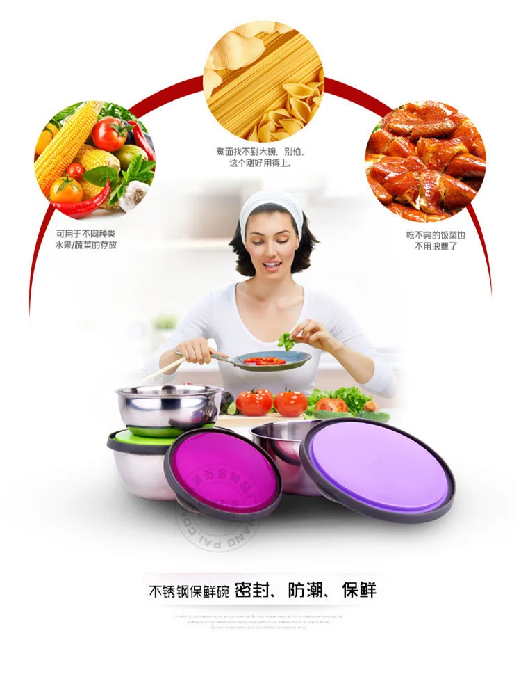 3 шт./компл. из нержавеющей стали свежие кухонные чаши злаки получаются ящики для