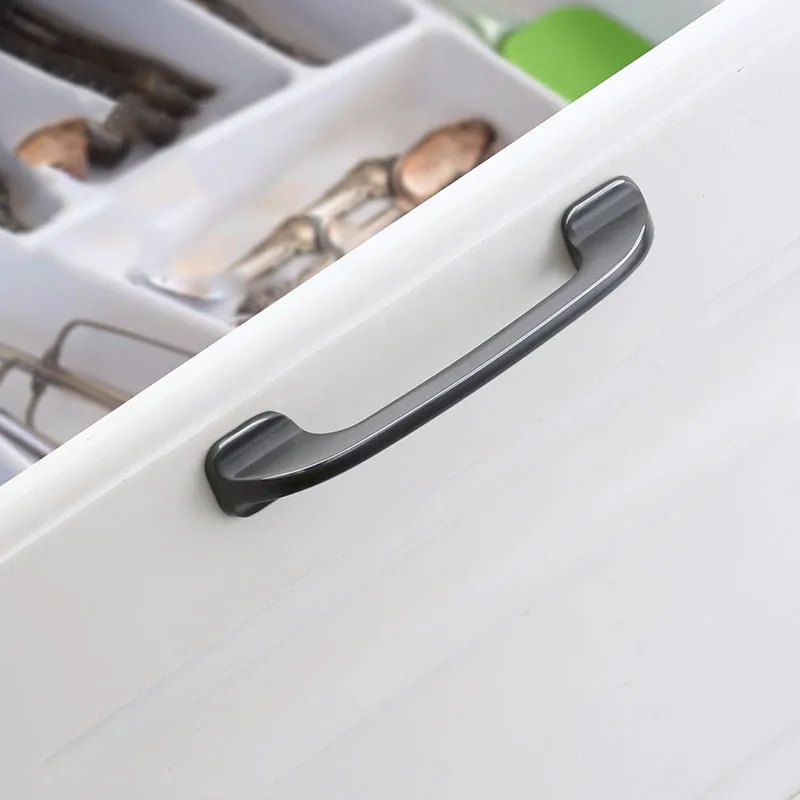 Модные Простые жемчужные серые ручки KK & FING из цинкового сплава для ящиков Ручки