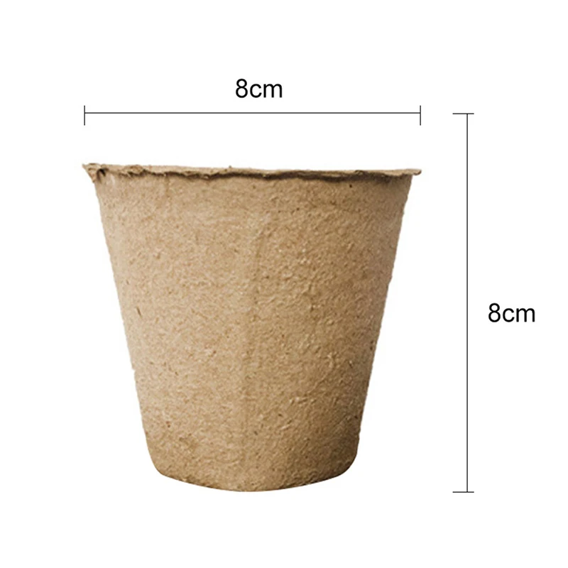 

100PCS Nursery Pot Degradable Seedling Cup For Home Garden Planting Pots Planters Supplies