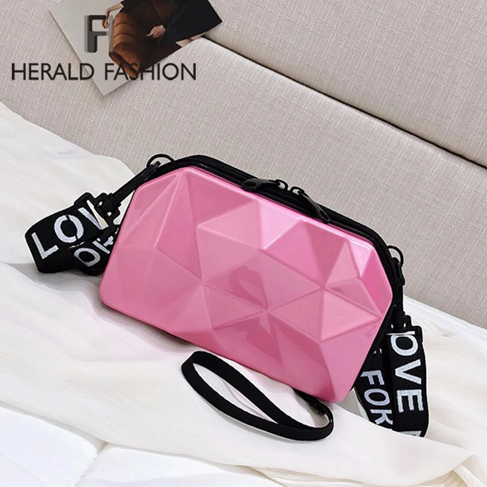 Herald Fashion Hard Box ручные сумки для женщин сумка-мессенджер в форме алмаза модная