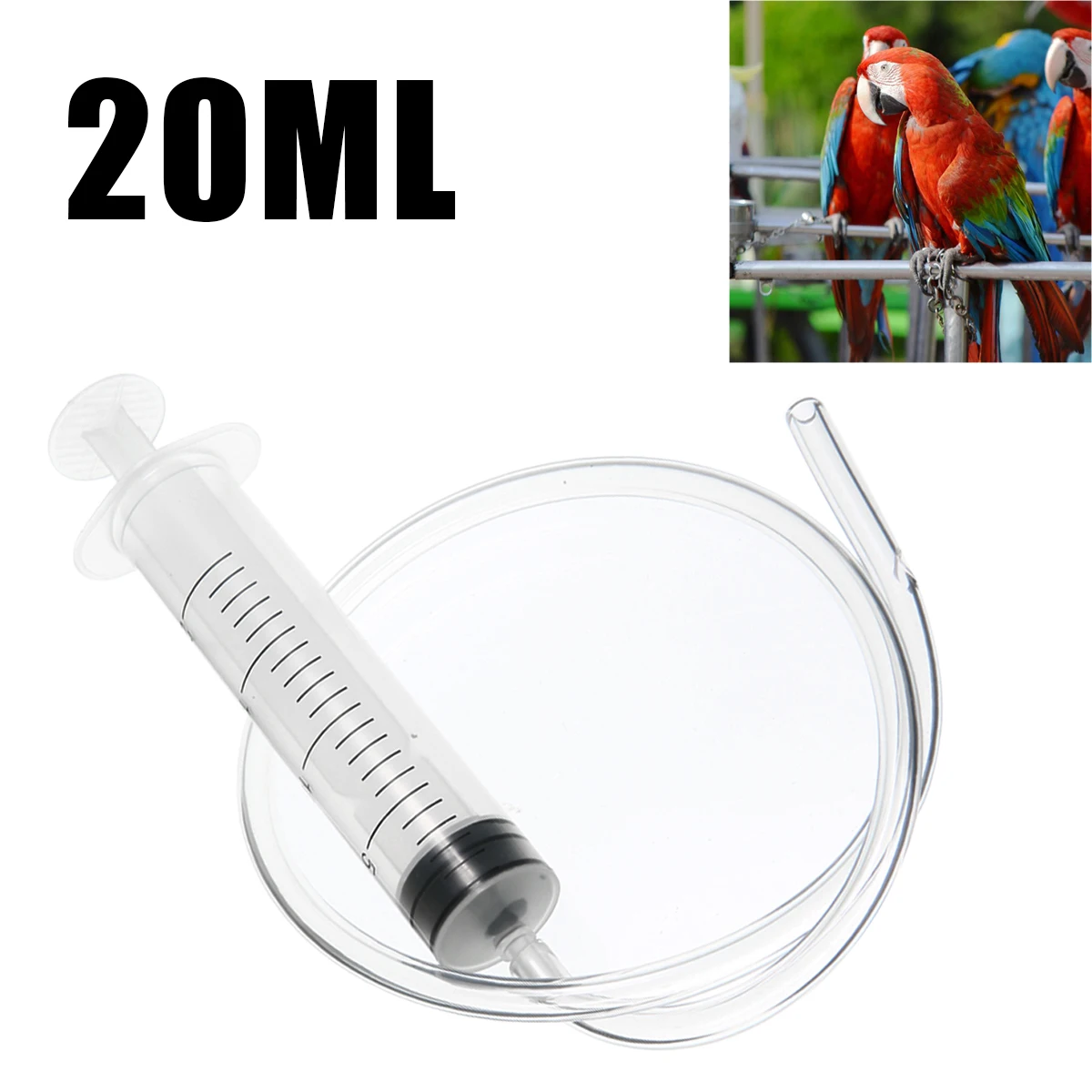 Цельнокроеное платье 20 мл ПЭТ попугай измерительный Кормления Шприц Пластик