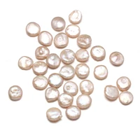 natural freshwater pearl pendant punch loose beads round button beads for jewelry making diy bracelet necklace accessories