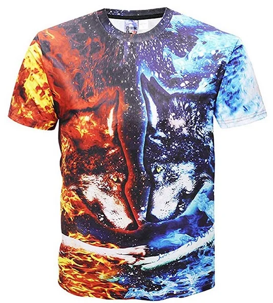 Модная футболка с 3D принтом &quotИндийский волк&quot Футболка унисекс в стиле хип хоп