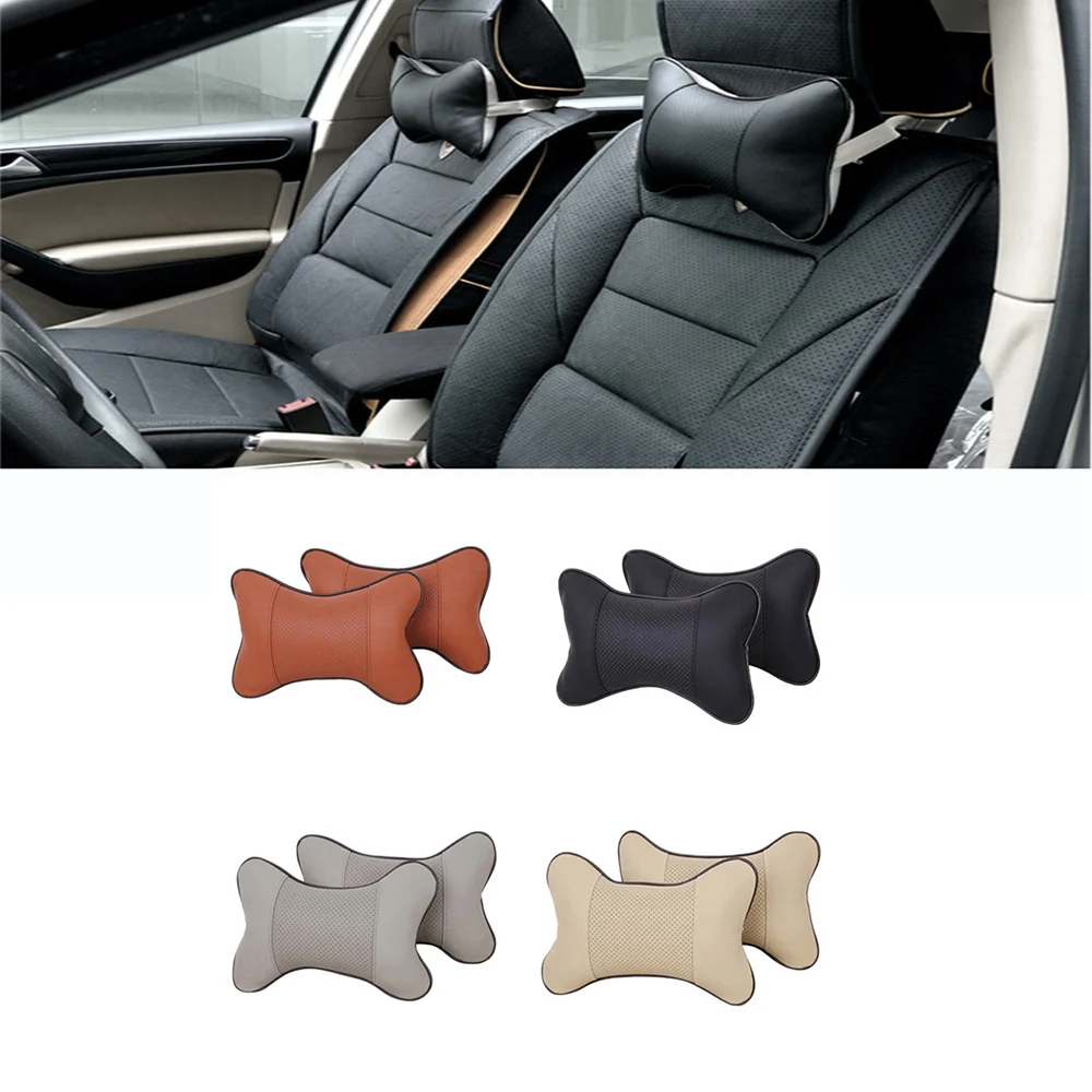 1 шт. универсальный автомобиль Шея подушка для сидения S кожа Обувь с дышащей