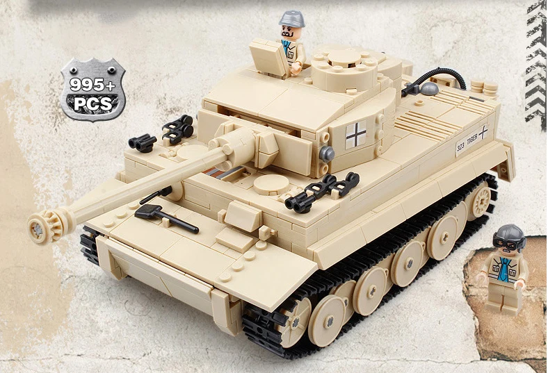 Военный танк Panzer King Tiger строительные блоки военная Вторая мировая война армия