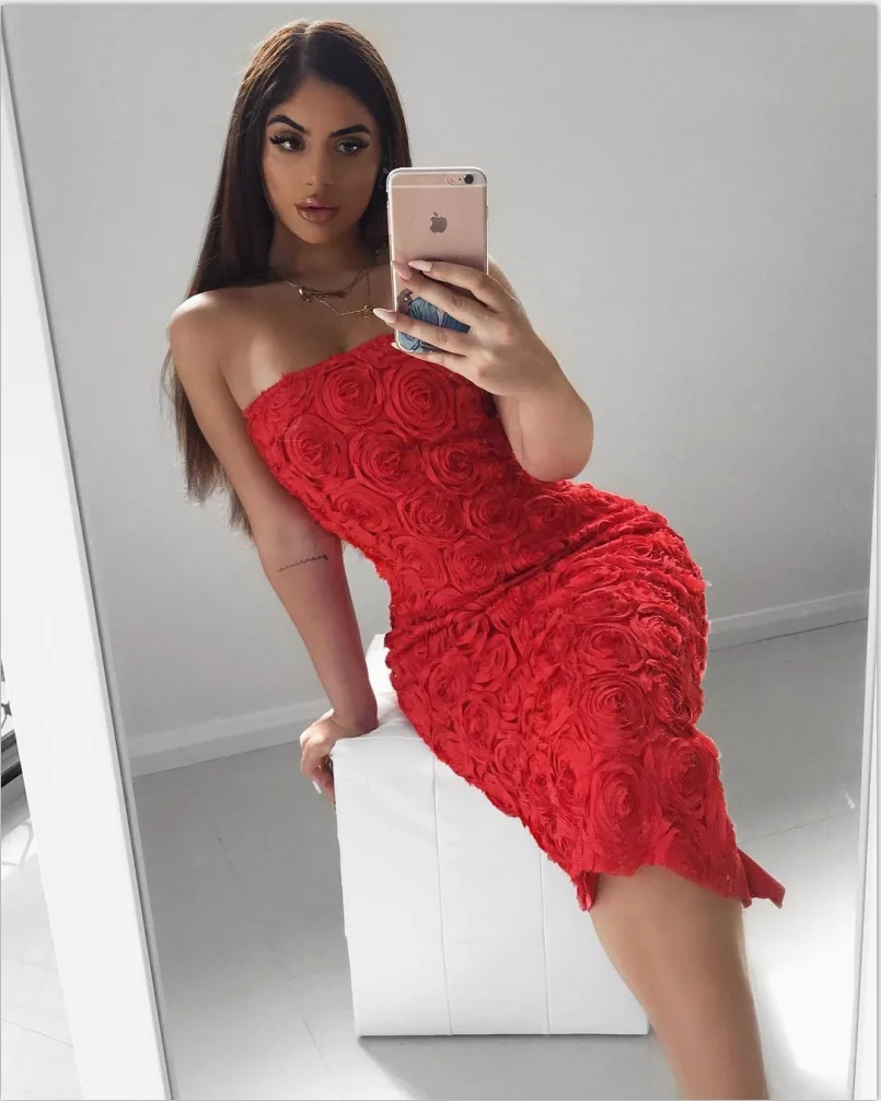 2019 сексуальное платье на молнии с красными цветами платья знаменитостей для