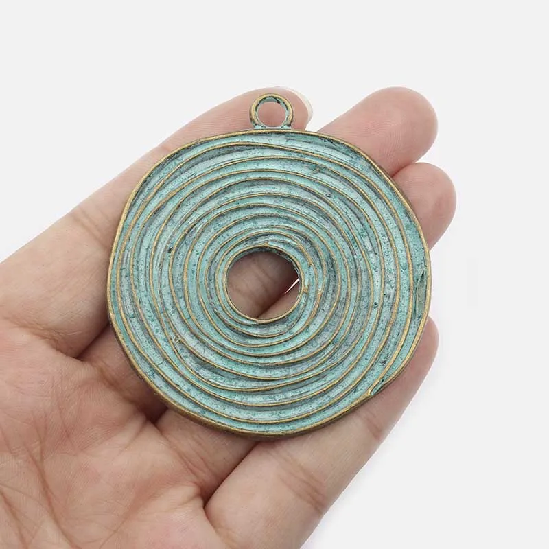 2 шт. модная тибетская Серебряная/бронзовая ярь Медянка спиралевидные подвески