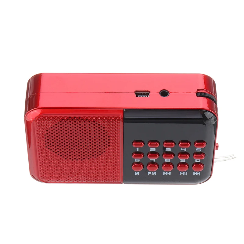 Мини портативное радио цифровое FM TF-карта mp3-плеер динамик USB перезаряжаемый со