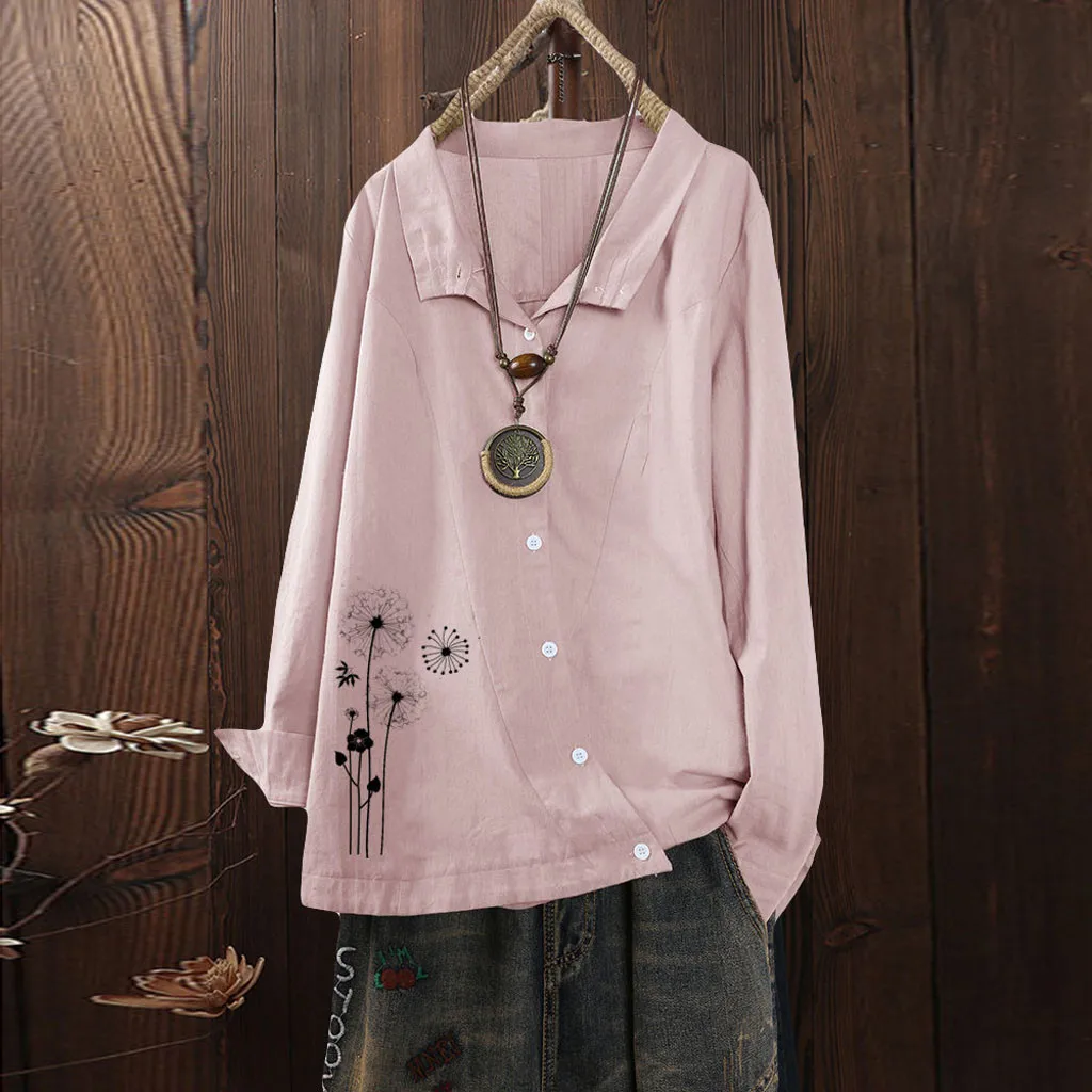 Женская футболка с длинным рукавом v-образным вырезом и цветочным принтом |