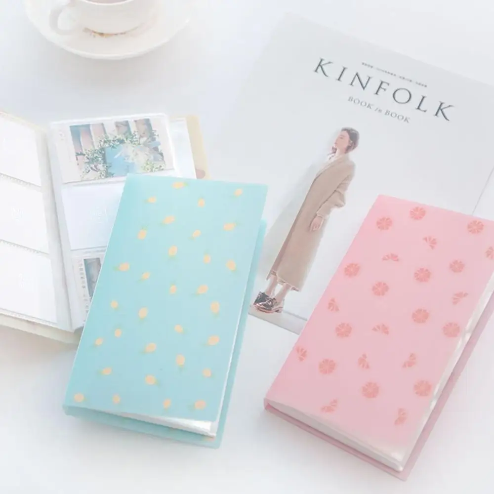 96 карманов фотоальбом с рисунком животных и фруктов Lomo держатель для карт милый