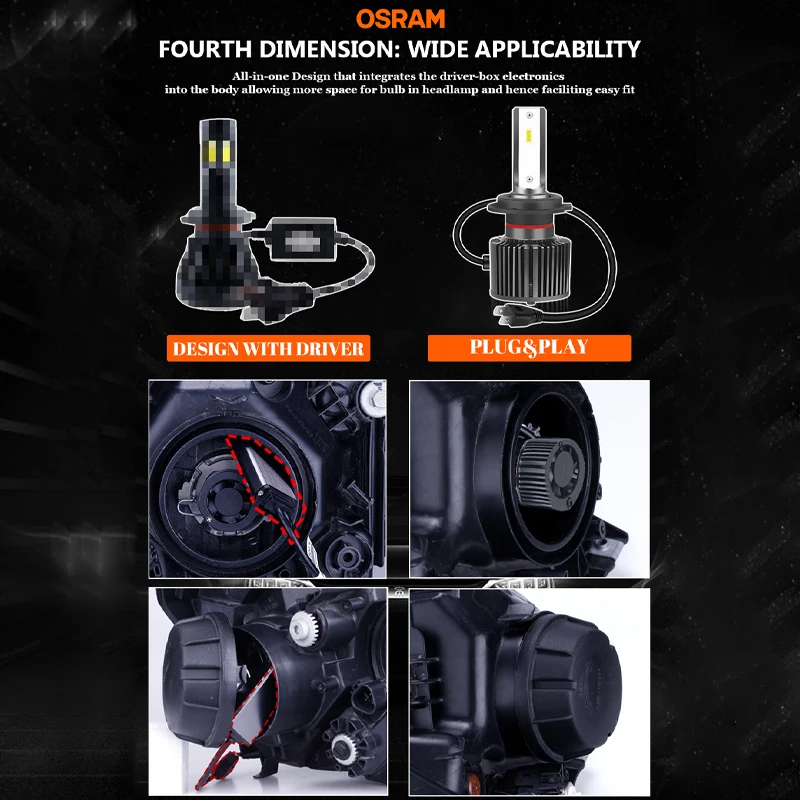 Светодиодные лампы OSRAM H4 H11 H7 H1 9012 HIR2 HB2 HB3 9005 Hb4 9006 фары для автомобиля светодиодные