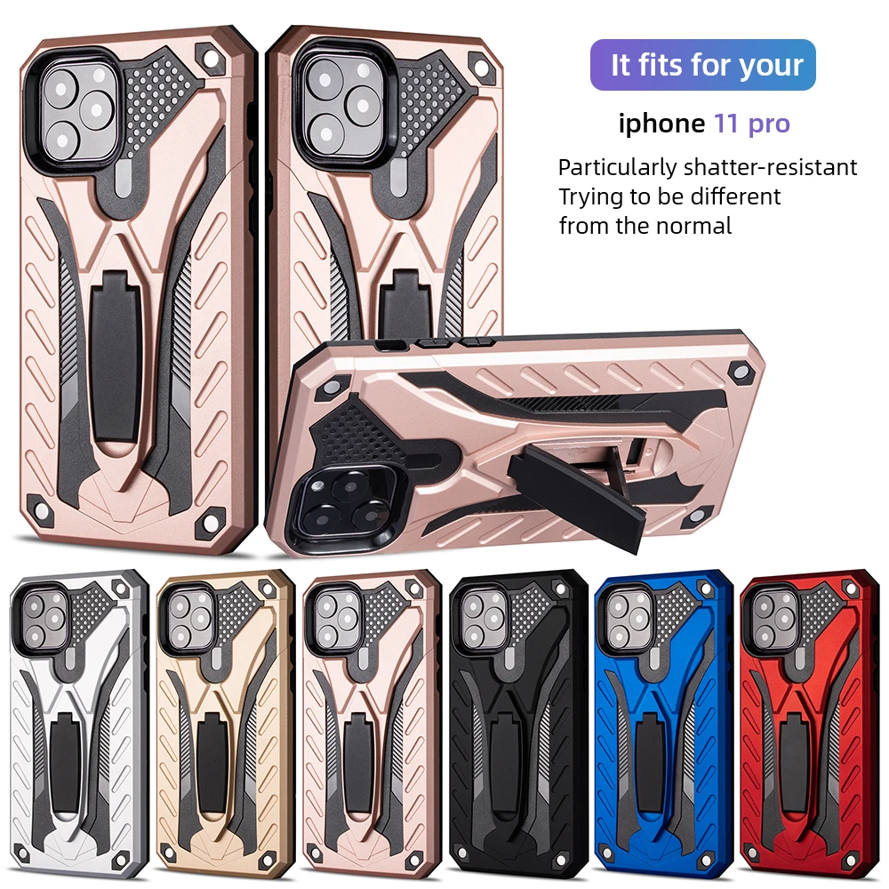 Мобильный чехол для телефона анти сейсмический с кронштейном iP 8 7 6 6s Plus 11Pro 11 X XS Max