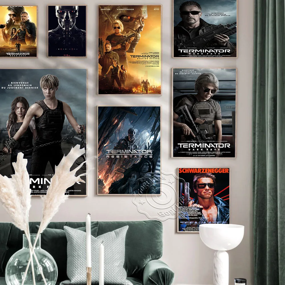 

Classic Retro Posters Wall Decoration Vintage Art Wall The Terminator Movie Poster Sticker Canvas Prints Painting Home Decor