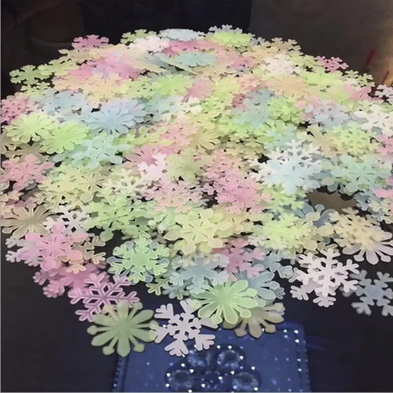 Новые 50 шт в наборе светящиеся наклейки на стену 3D защищают от снега для