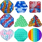 Система Push pop it Bubble, ананас радужного цвета, игрушки-антистресс с особыми потребностями для аутизма, игрушки для детей