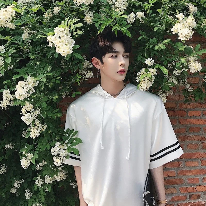 Мужская атласная футболка с короткими рукавами комплект из 2 предметов тонкая