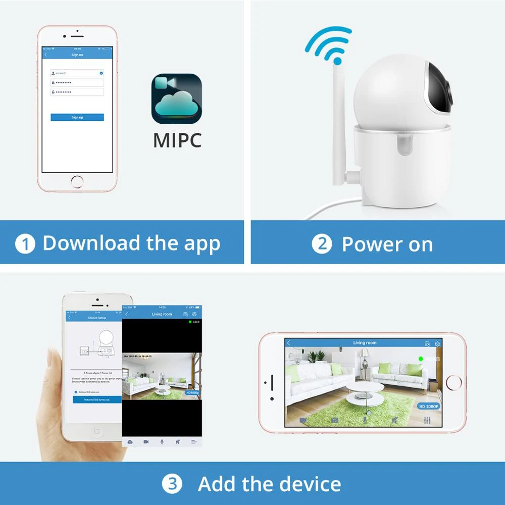 Домашняя IP камера безопасности Wi-Fi беспроводная мини Сетевая наблюдения Wifi 1080P