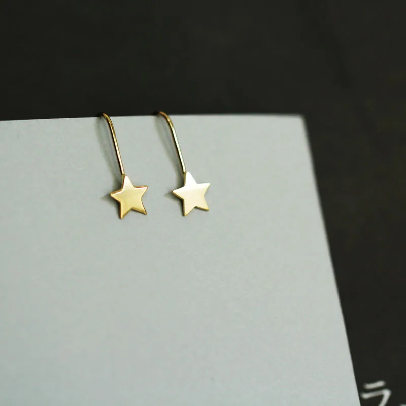 2019 новые серьги из 9k золота для женщин ювелирные изделия Длинные звезды |
