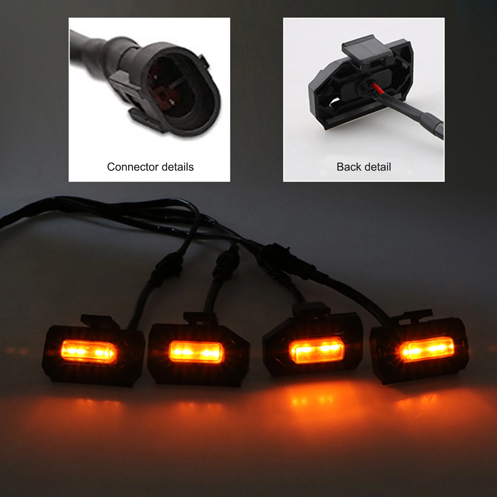 4 шт. Передняя светодиодная решетка радиатора с дополнительным предохранителем