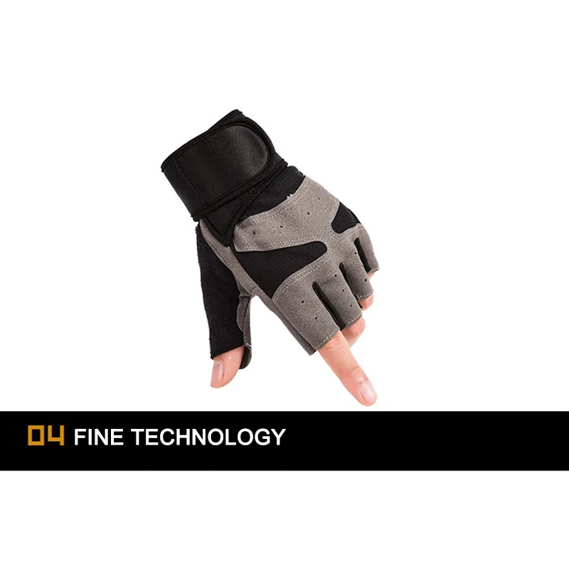 

Weight Lifting Half-finger Gloves Breathable Fitness Bodybuilding Gym Gloves Man Women M2