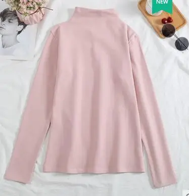 thinpink Женский свитер с высоким воротом,, пуловер, зимняя одежда для женщин, чистый цвет, уличная одежда, тонкая шерсть, длинный рукав, модная одежда, vestidos WBX8325 - Цвет: thinpink