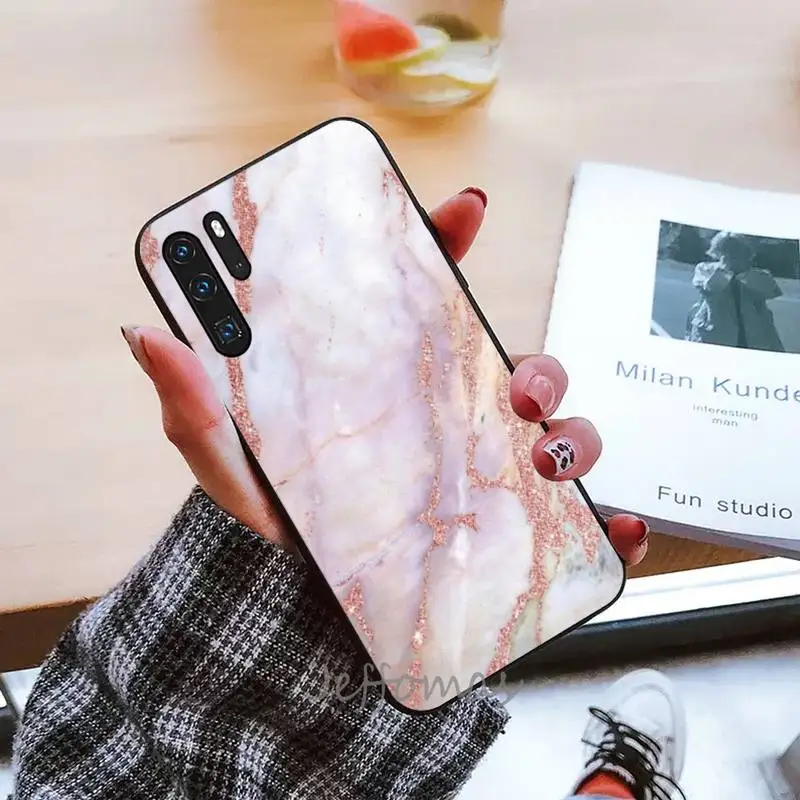 

Gold Rose Glitter Love Phone Case For Huawei P9 P10 P20 P30 Pro Lite smart Mate 10 Lite 20 Y5 Y6 Y7 2018 2019