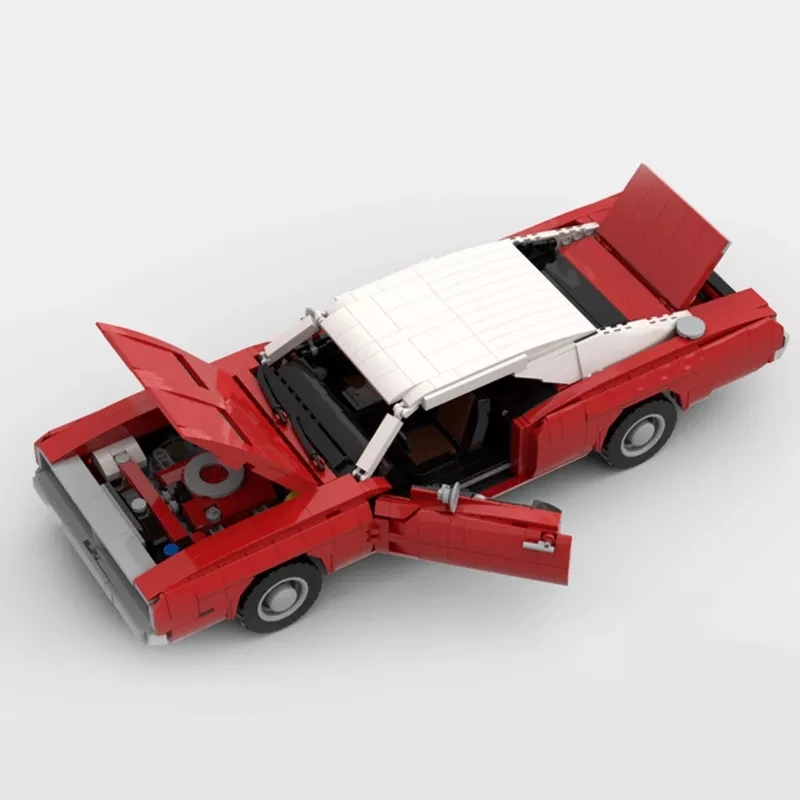 

Technic Series Diy Building Blocks Bricks DodgeING Charger 1969 MOC-37066 Creator Technic Car Model 1615pcs Toys Kids Children