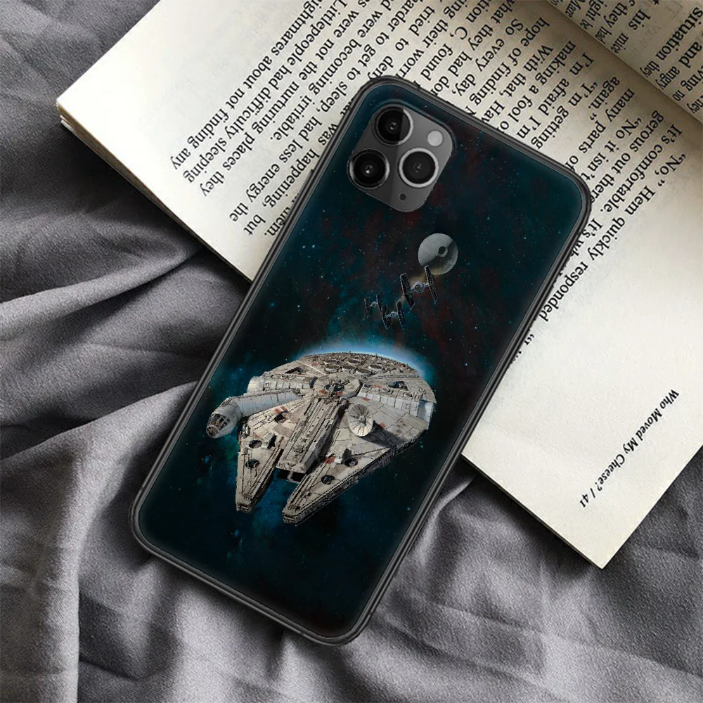 

Star Space Ship Phone Case For Iphone 4 4s 5 5S SE 5C 6 6S 7 8 Plus X XS XR 11 12 Mini Pro Max 2020 Black Hoesjes Silicone Funda