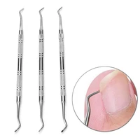 50 hot sale stainless steel double ended ingrown toe nail lifter correction pedicure tool
