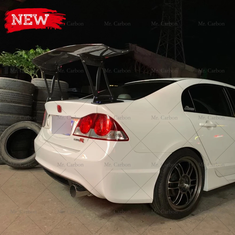 Для CIVIC FD2 JS гоночный задний спойлер из углеродного волокна комплект отделки