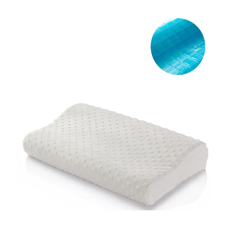 1PC Sleeping Pillow Slow Rebound Memory Cotton Summer Gel Pillow Comfortable Soft Cool Cervical Protection Neck Care Pillow