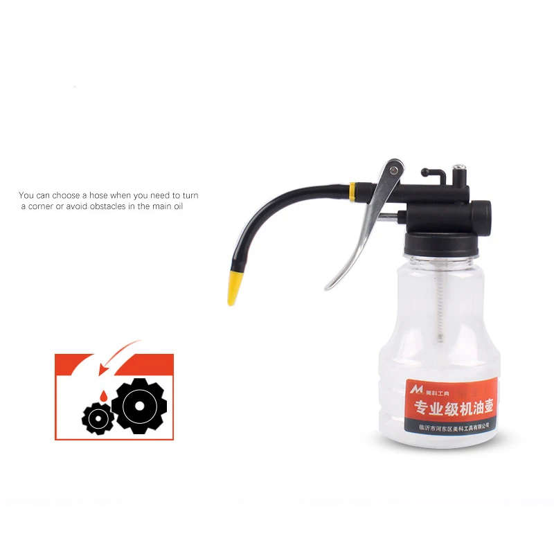 

Car Hardware Tool Transparent Oil Can Plastic Hose Refueling Pot High Pressure Oiler Oil Grease Gun Auto Accessories Oil Pump
