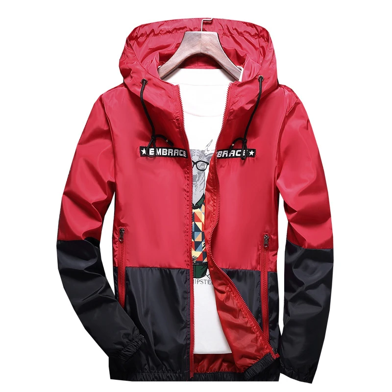 

Куртка мужская демисезонная на молнии, ветровка в стиле хип-хоп, с капюшоном, винтажная уличная одежда в стиле ретро, TA316