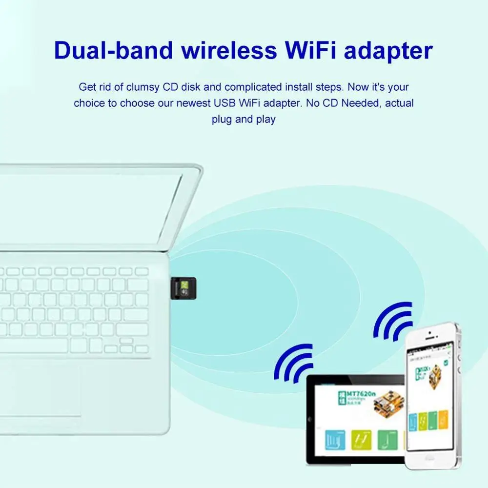 USB адаптер Wi fi с поддержкой 600 Мбит/с со свободным драйвером антенна 5 ГГц USB2 Ethernet