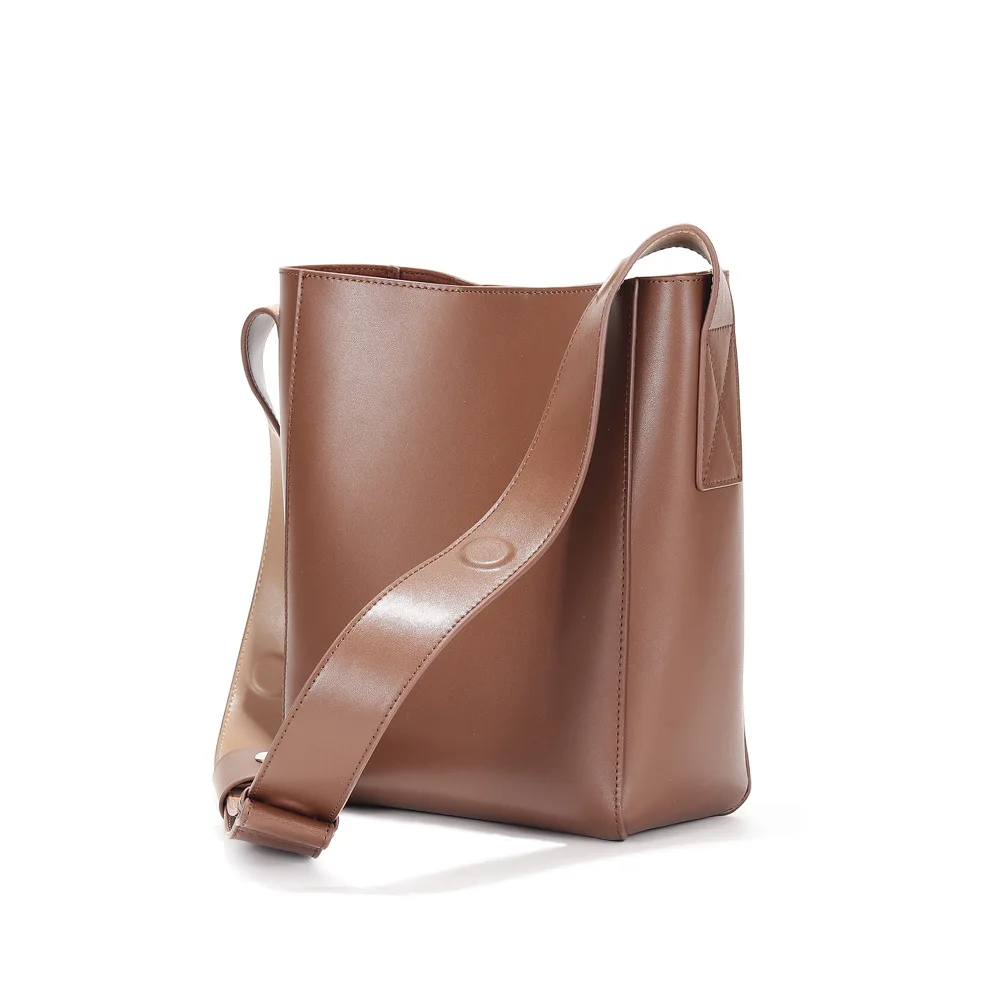 

Design Female Bag Bucket Bag Female New Cowhide Single Shoulder Messenger Portable Lady Bag Bags Handbags Women Bags Designer